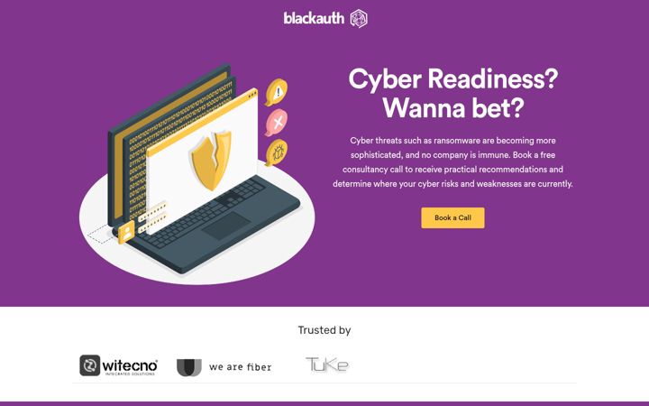 Screenshot of blackauth.com