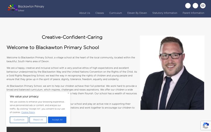 Screenshot of blackawtonprimary.org.uk