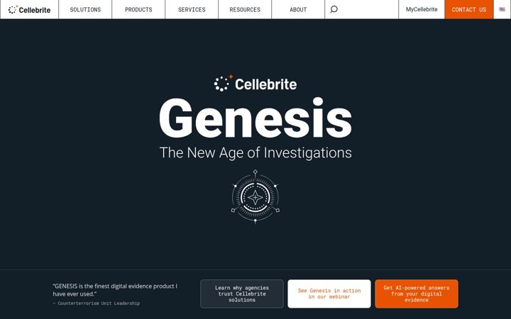Screenshot of blackbagtech.com