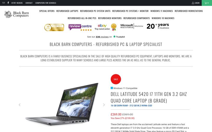 Screenshot of blackbarncomputers.com