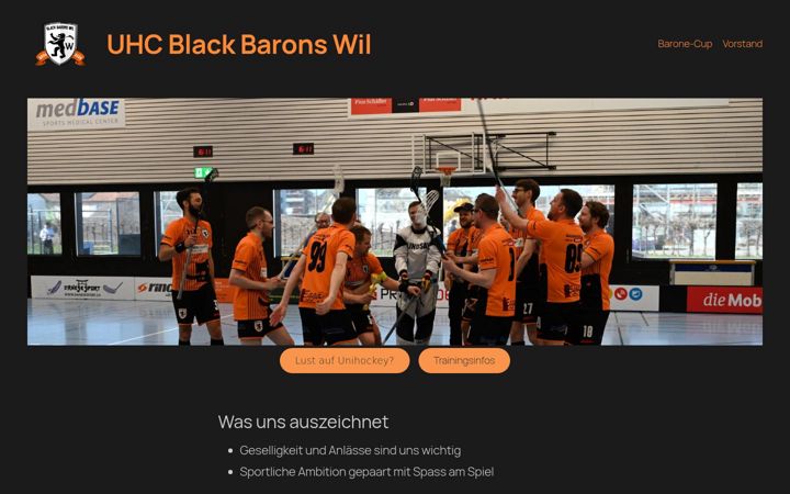 Screenshot stránky blackbarons.ch