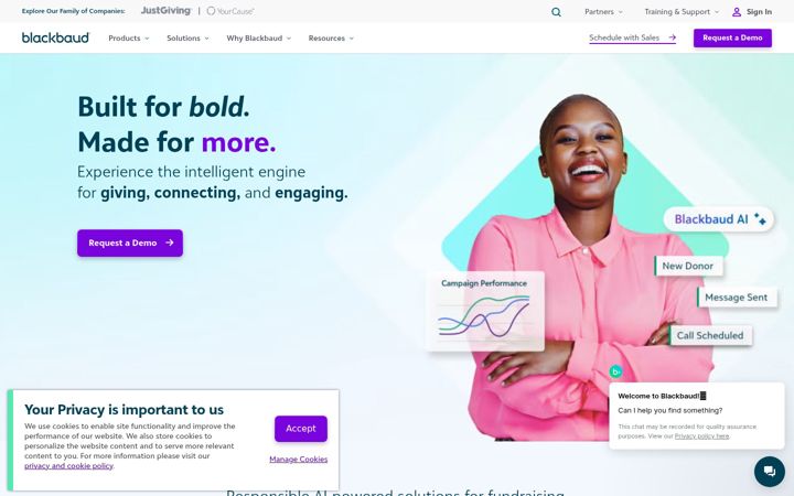 Screenshot of blackbaud.co.uk