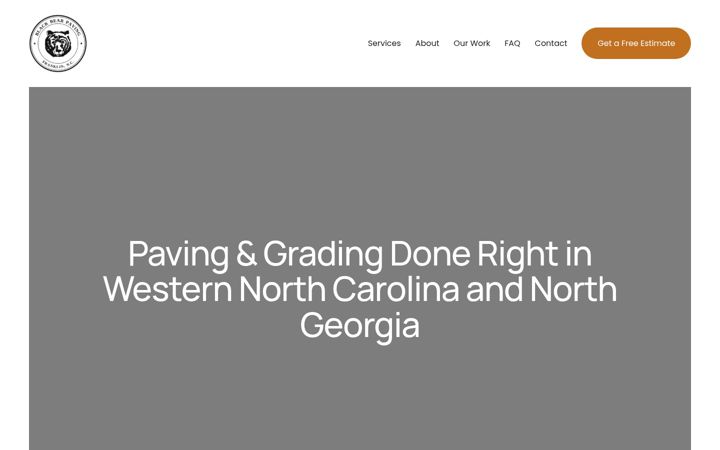 Snímek obrazovky blackbearpavinginc.com