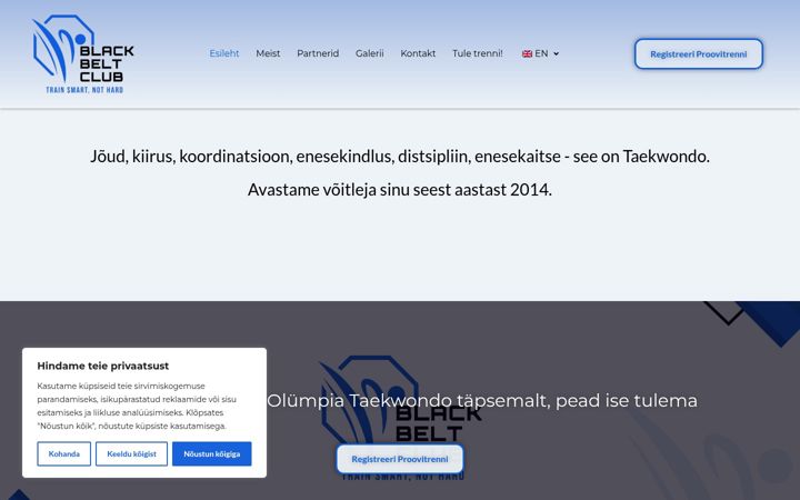 Screenshot of blackbeltclub.eu
