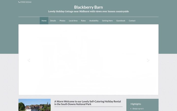 Screenshot of blackberrybarnmidhurst.com