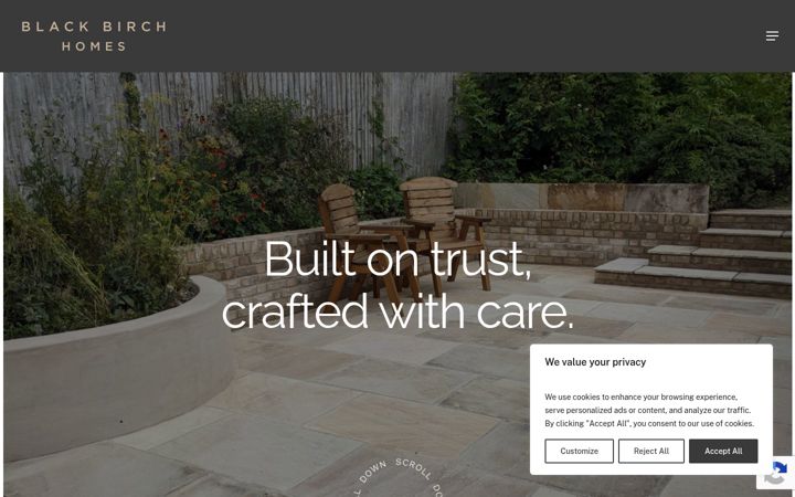Screenshot of blackbirchhomes.co.uk
