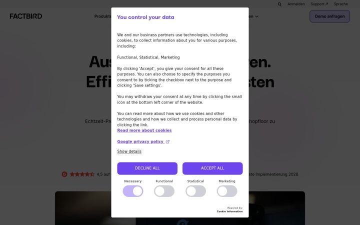 Screenshot of blackbird-online.de