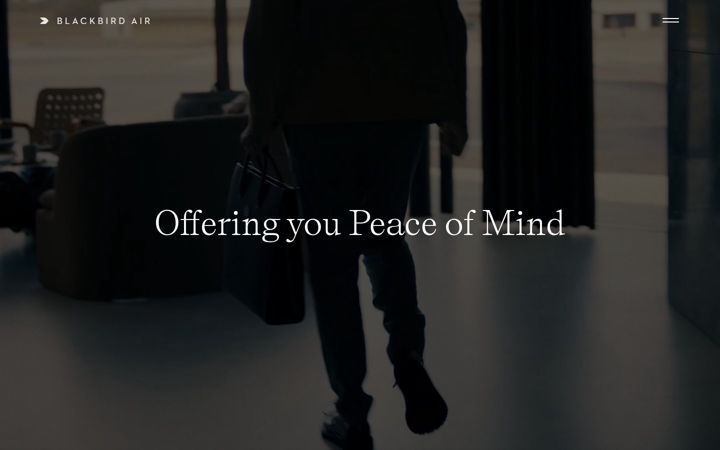 Screenshot of blackbirdair.com