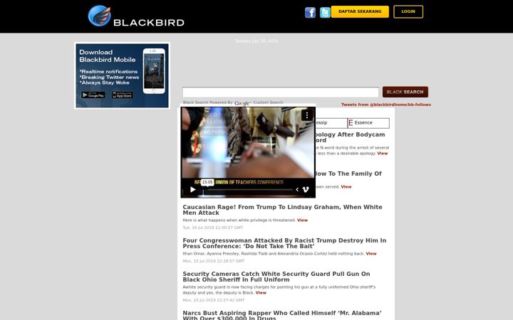 Skærmbillede af blackbirdhome.com