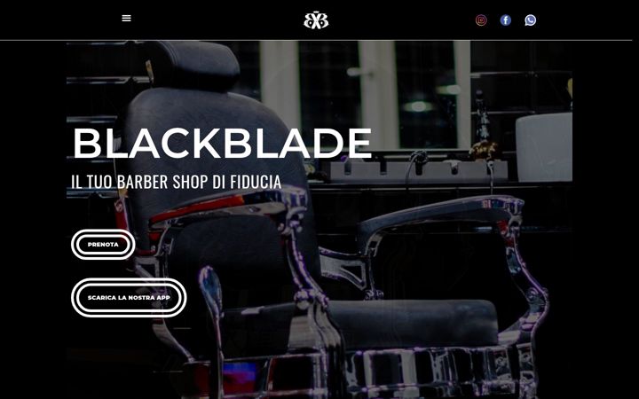 Screenshot di blackbladebarbershop.it