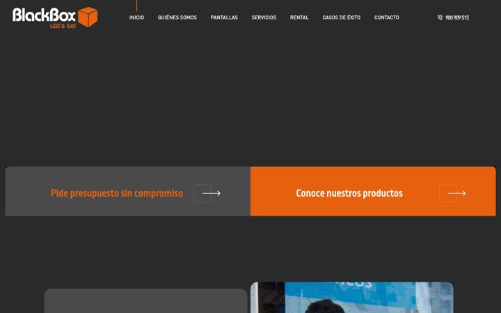 Captura de pantalla de blackboxled.com