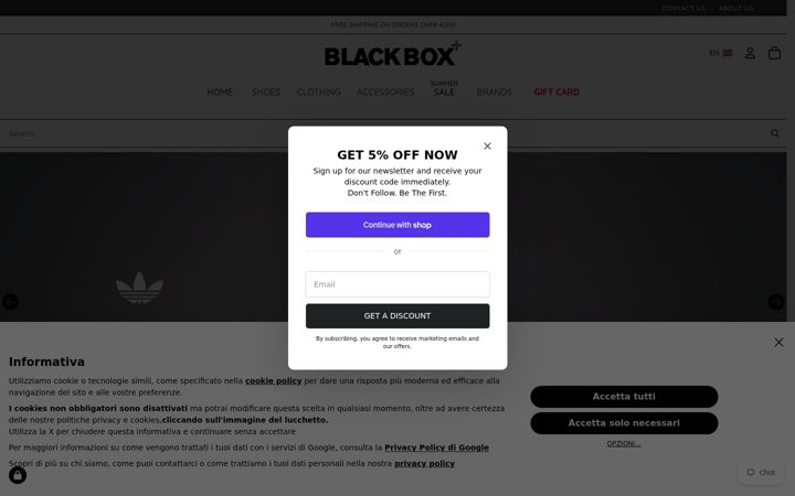 Captura de pantalla de blackboxstore.com