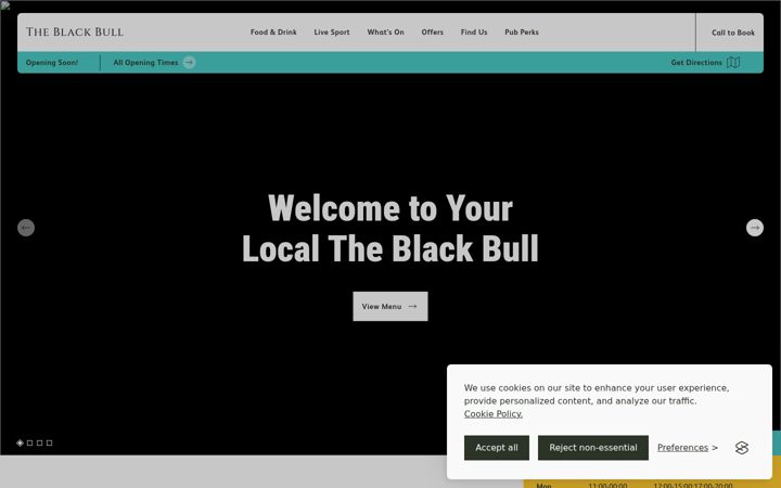 Képernyőkép: blackbullpocklington.co.uk
