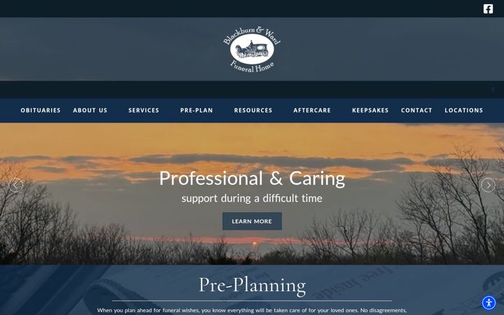Screenshot of blackburnandward.com