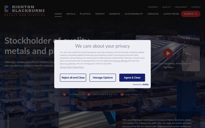 Screenshot of blackburnsmetals.com