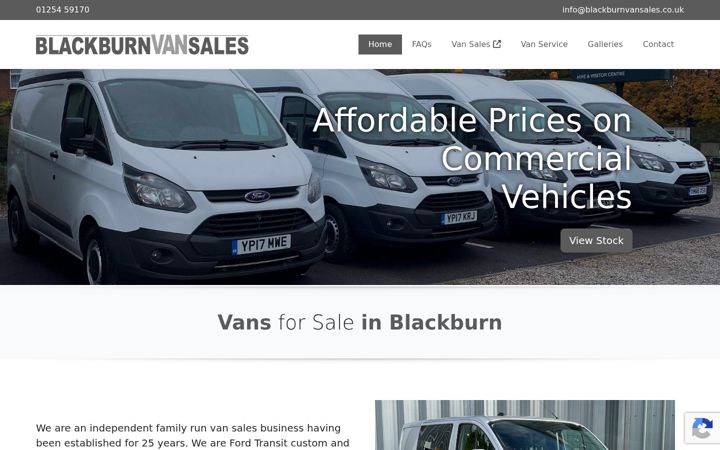 Képernyőkép: blackburnvansales.co.uk