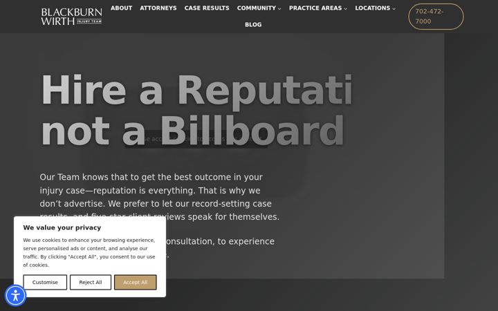 Screenshot of blackburnwirth.com