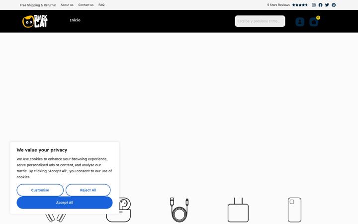 Screenshot of blackcatcr.com