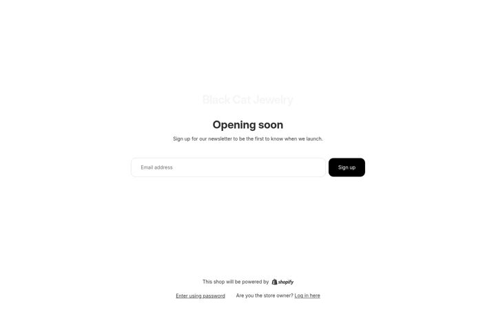 Screenshot of blackcatjewelry.com