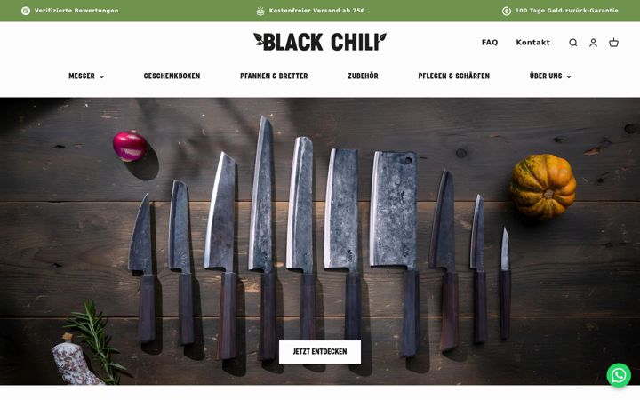 Screenshot of blackchilimesser.de