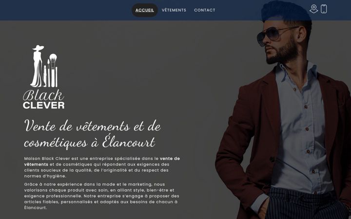 Screenshot of blackclever.fr