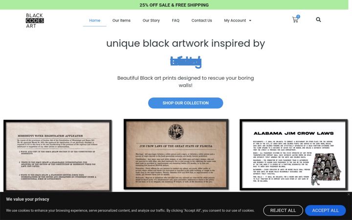 Екранна снимка на blackcodesart.com