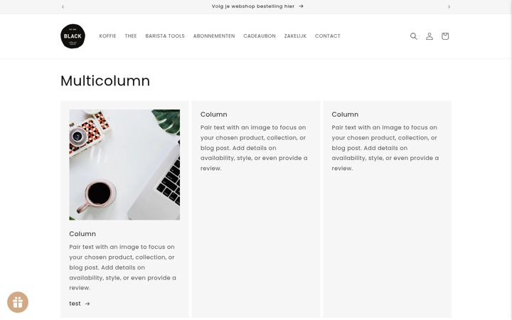 Екранна снимка на blackcoffeeandsupplies.shop
