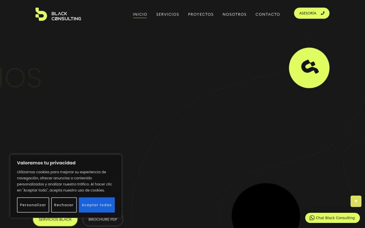 Screenshot stránky blackconsulting.com.mx
