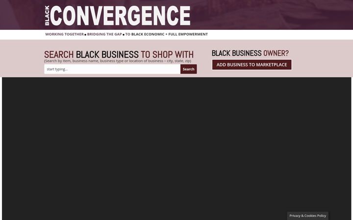 Screenshot of blackconvergence.com