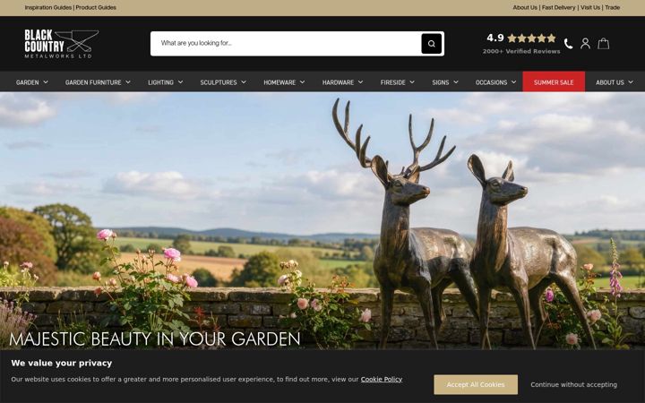 Screenshot of blackcountrymetalworks.co.uk