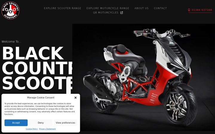 Screenshot of blackcountryscooters.co.uk
