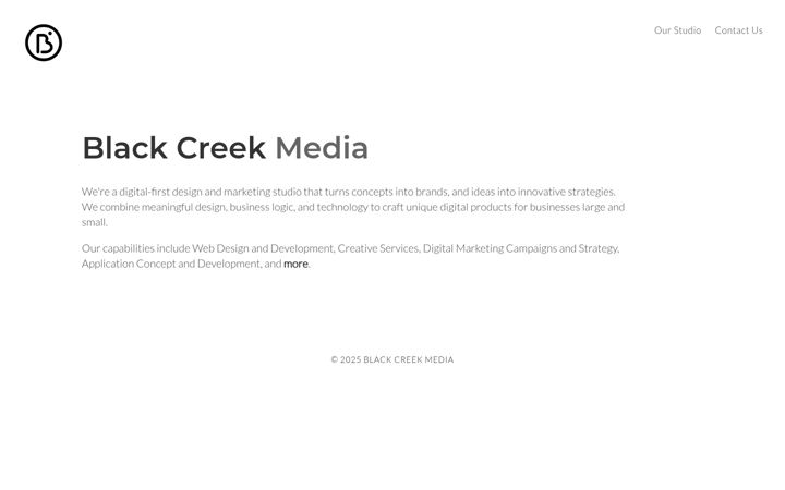 Screenshot of blackcreek.media