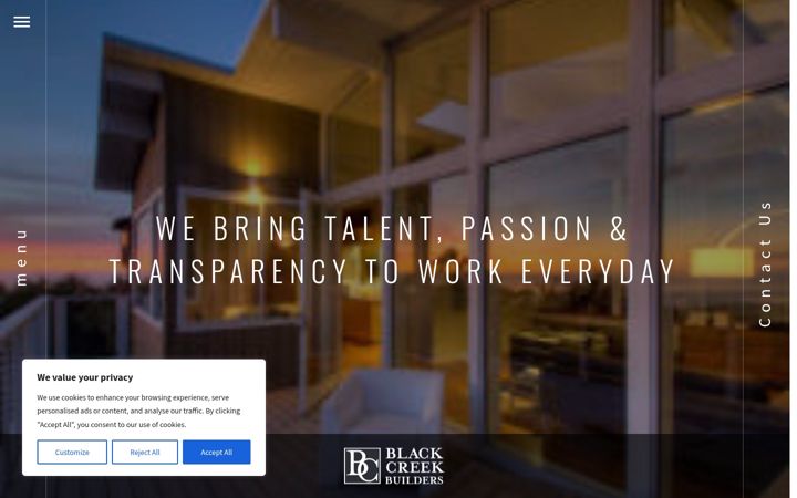 Screenshot of blackcreekbuilders.com