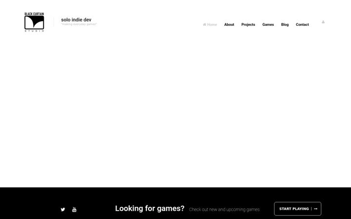 Skærmbillede af blackcurtainstudio.com
