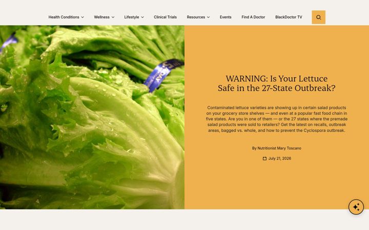 Screenshot of blackdoctor.com