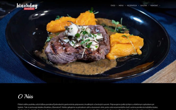 Screenshot of blackdogrestaurant.sk