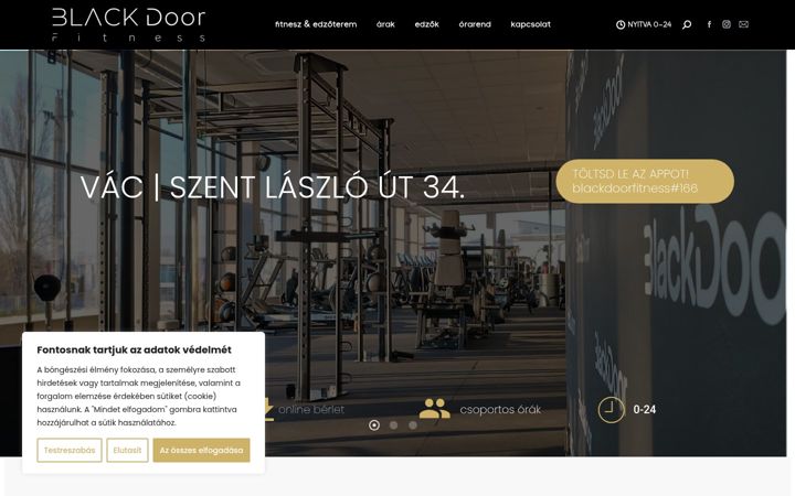 Screenshot of blackdoorfitness.hu