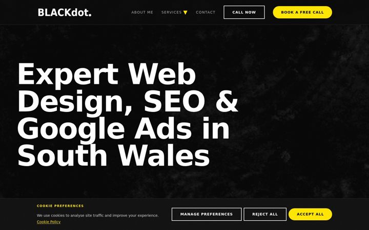 Screenshot of blackdot.wales