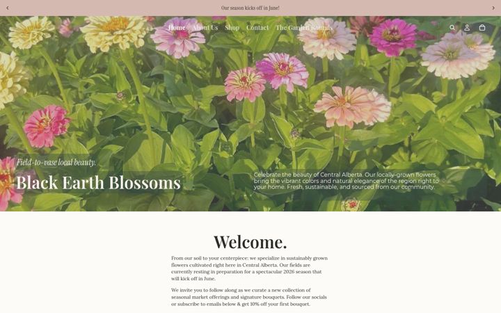 Skjámynd af blackearthblossoms.com