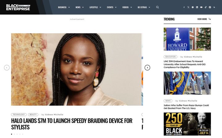 Skærmbillede af blackenterprise.com