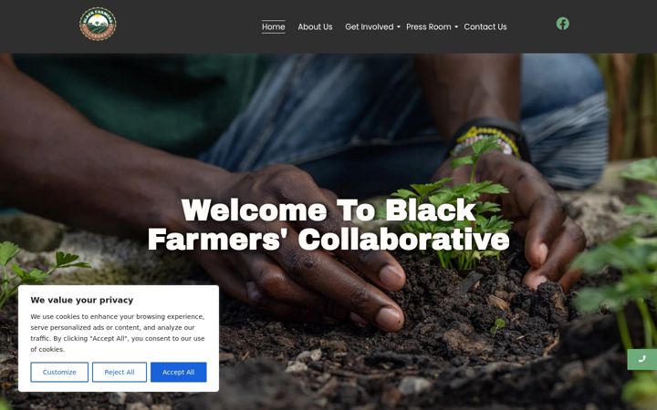 Screenshot of blackfarmerscollaborative.org