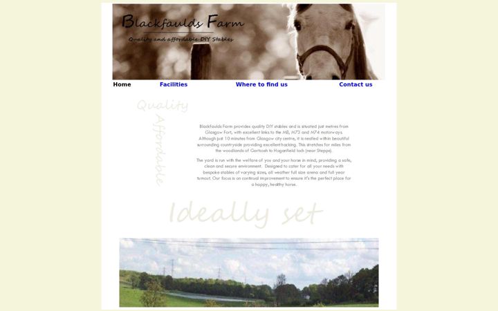 Screenshot of blackfauldsfarm.co.uk