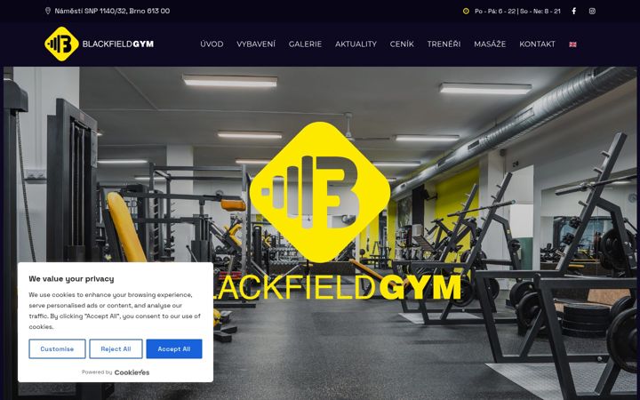 Screenshot ta' blackfieldgym.cz