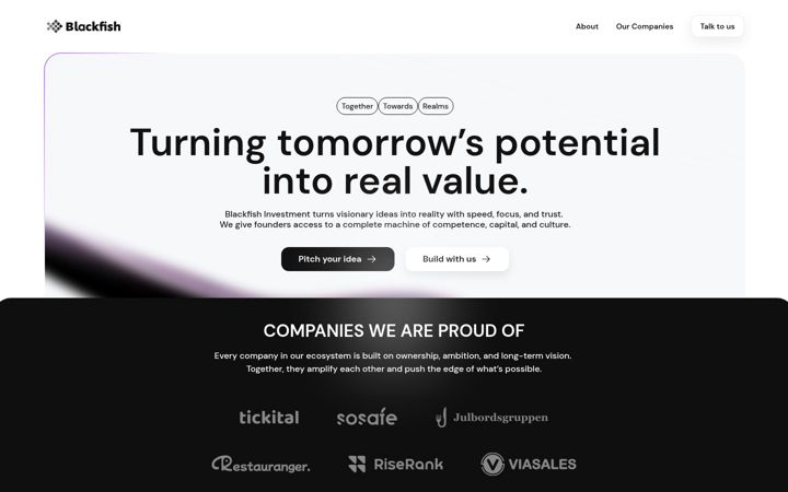 Screenshot of blackfish.se