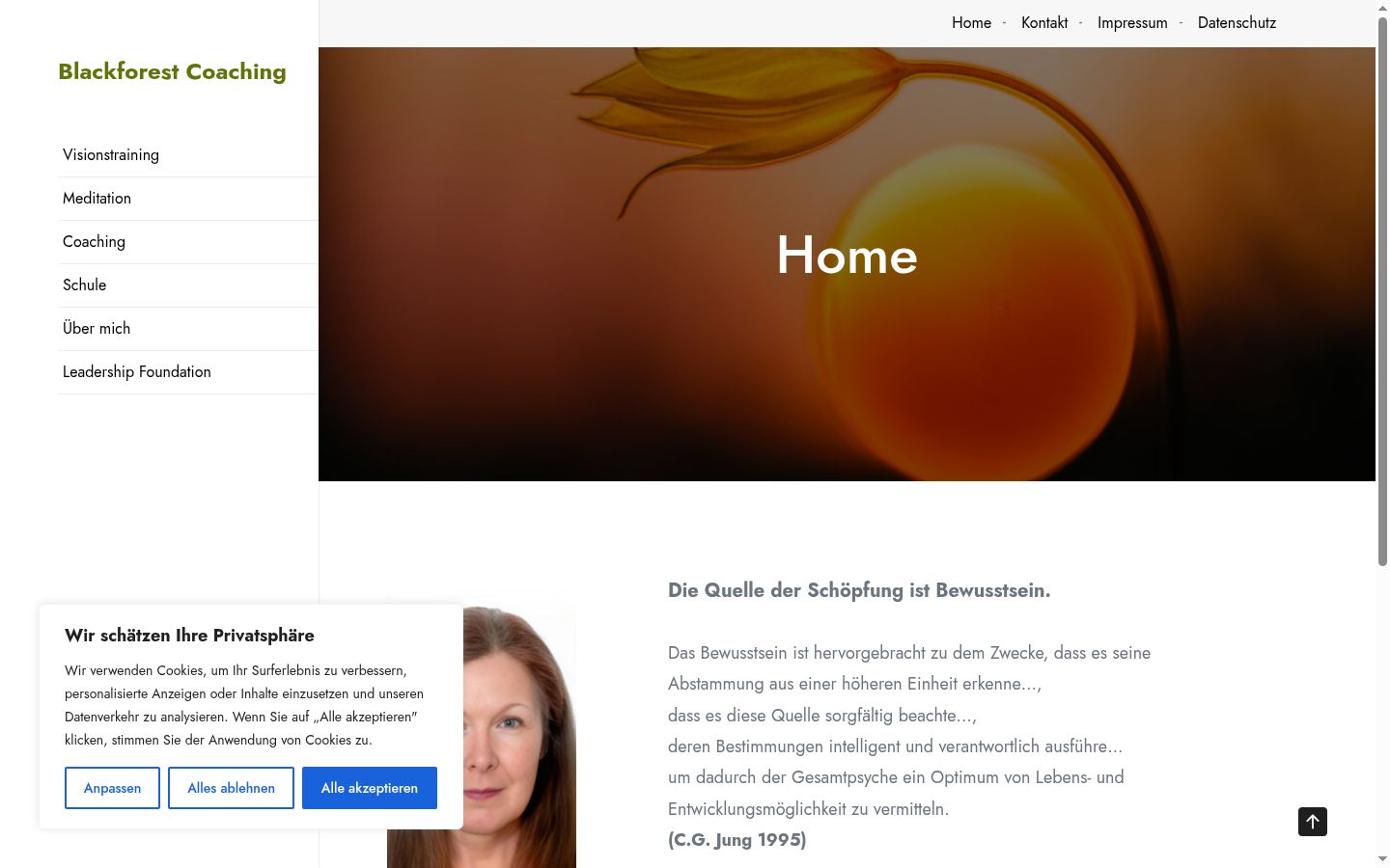 Screenshot of the consent banner shown before any interaction