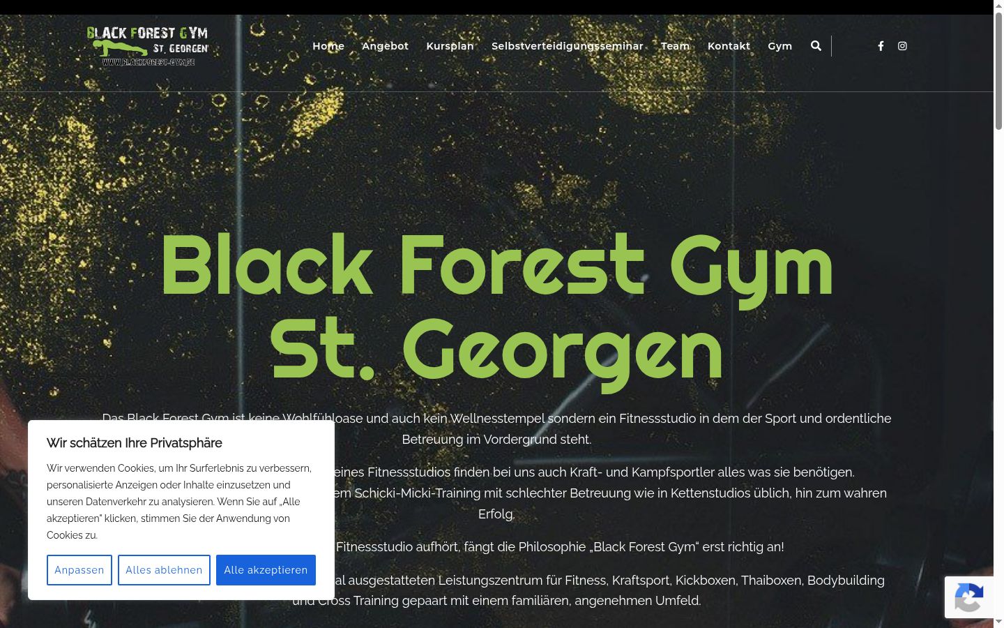 Screenshot of the consent banner shown before any interaction