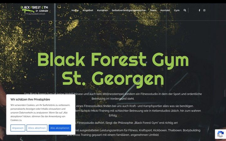 Screenshot of blackforest-gym.de