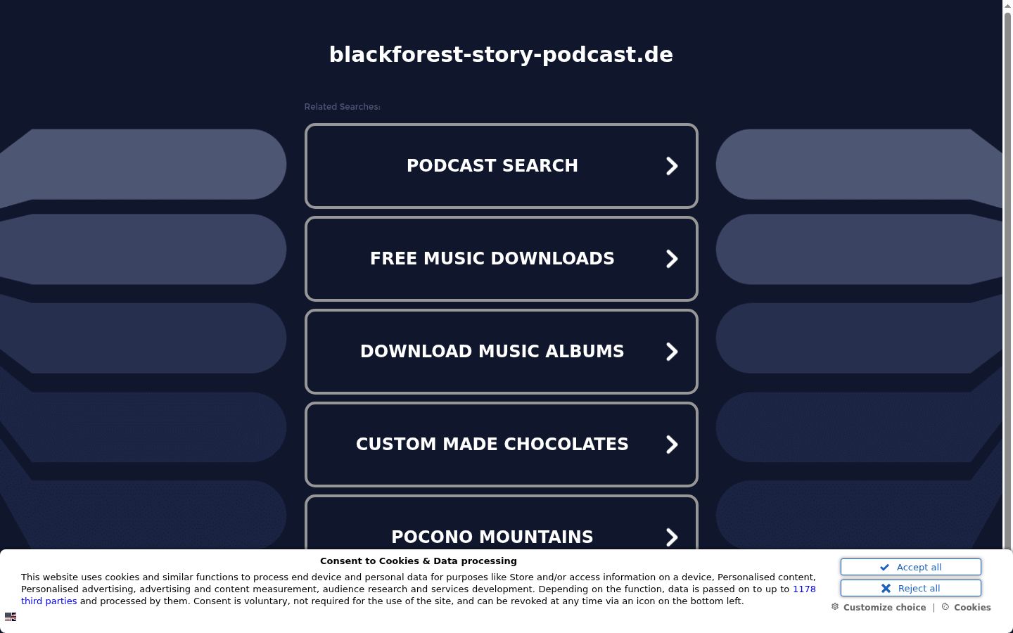 Screenshot of the consent banner shown before any interaction