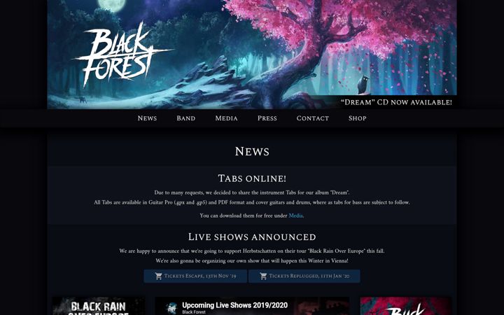 Screenshot of blackforest.at