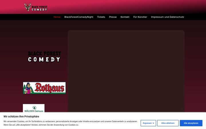 Screenshot of blackforestcomedy.de